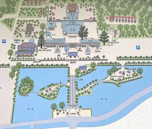 吉備津彦神社・配置図