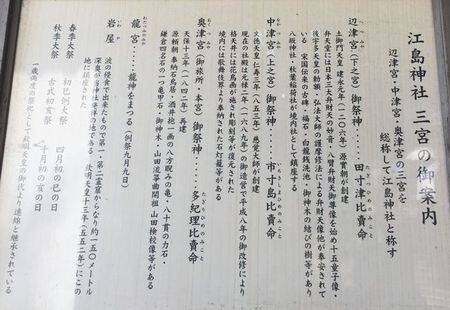 江島神社・案内板